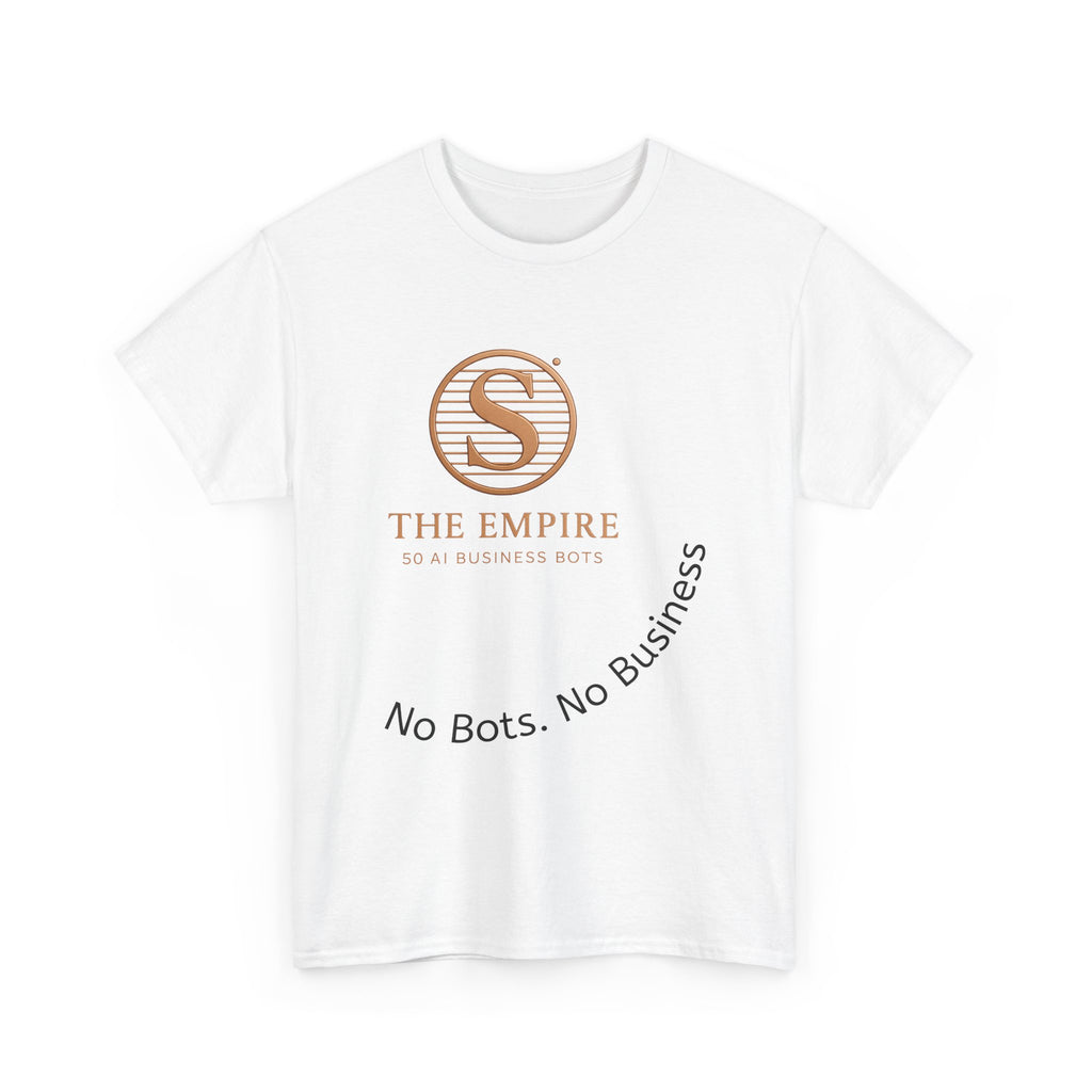 Casual Graphic Tee, No Bots No Business Unisex Cotton T-Shirt, Fun Gift for Tech Lovers, Everyday Wear, Unique Apparel