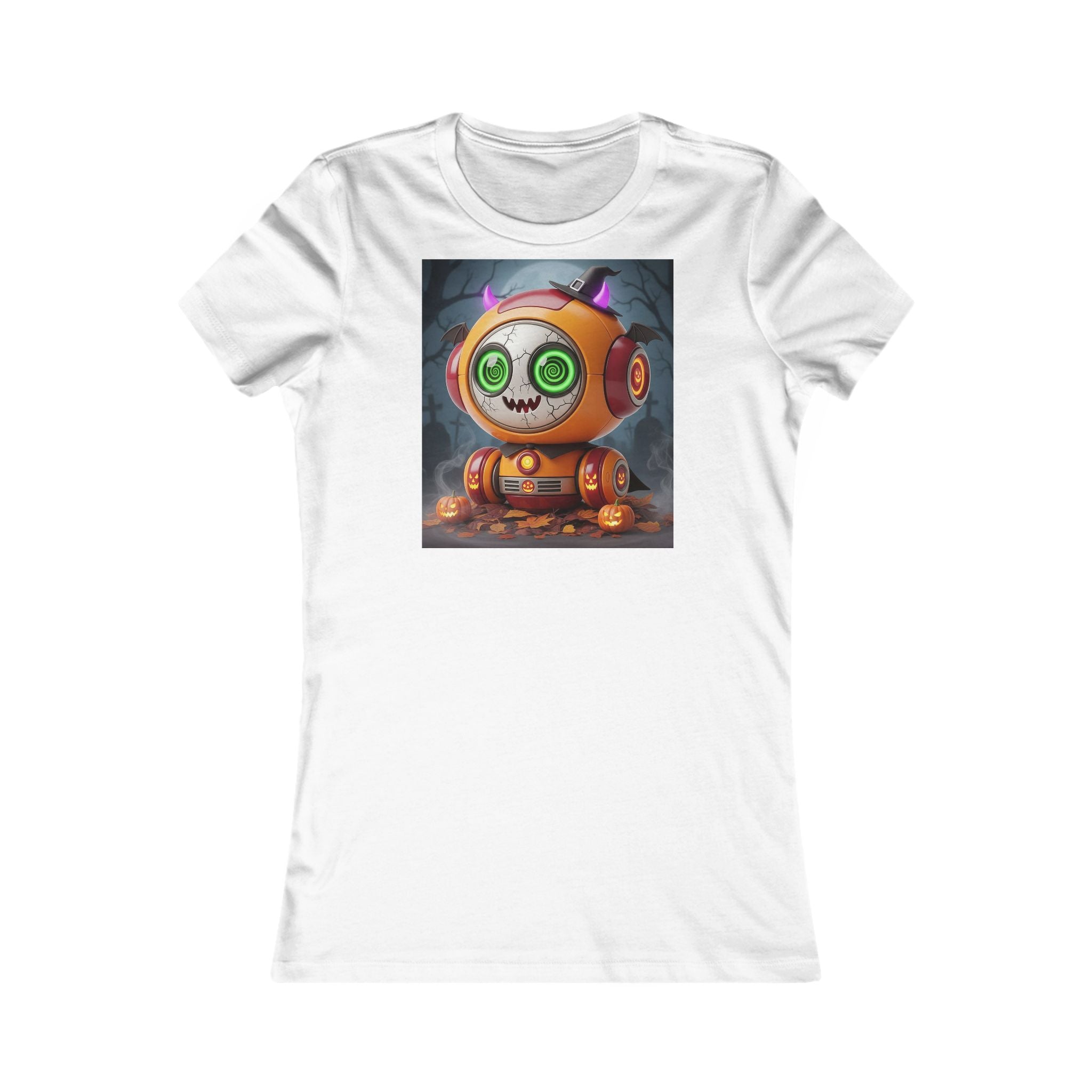 Whimsical Graphic Tee for Fans, Halloween Shirt, Cute Robot T-Shirt, Casual Top, Perfect Gift for Friends