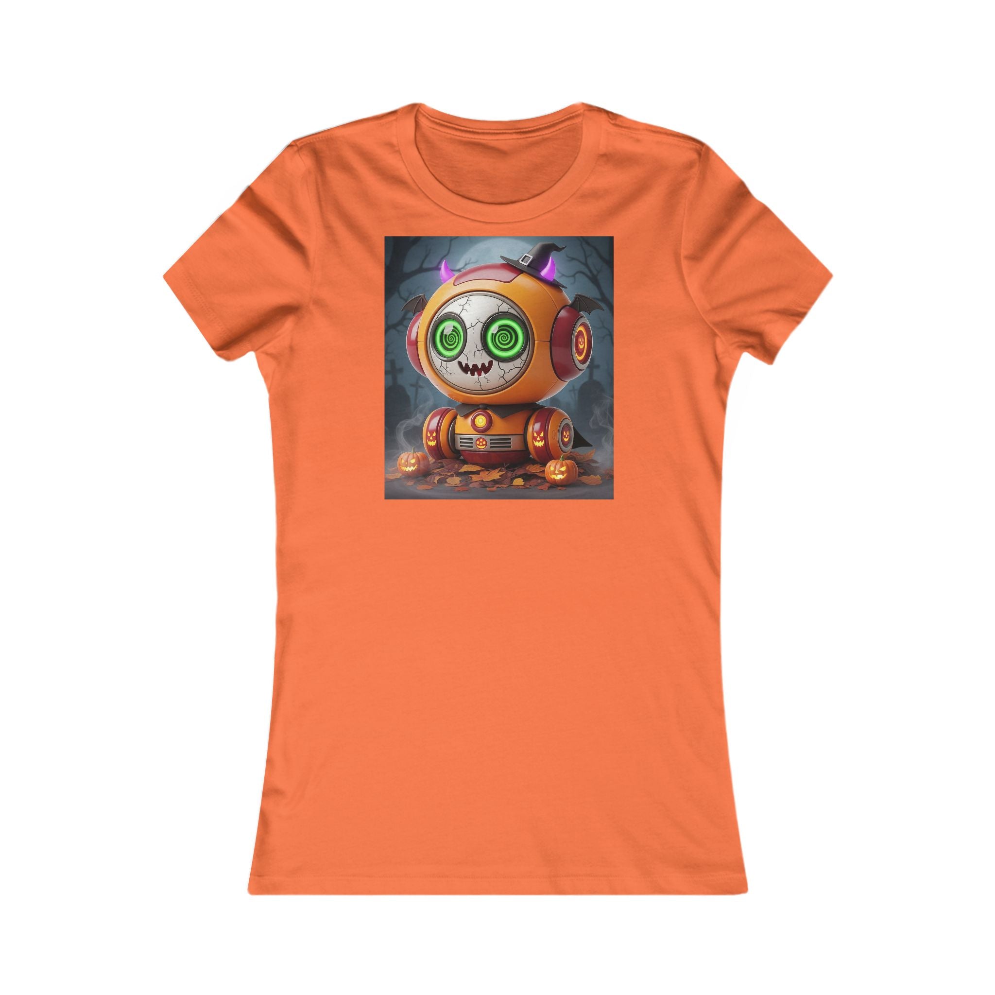 Whimsical Graphic Tee for Fans, Halloween Shirt, Cute Robot T-Shirt, Casual Top, Perfect Gift for Friends