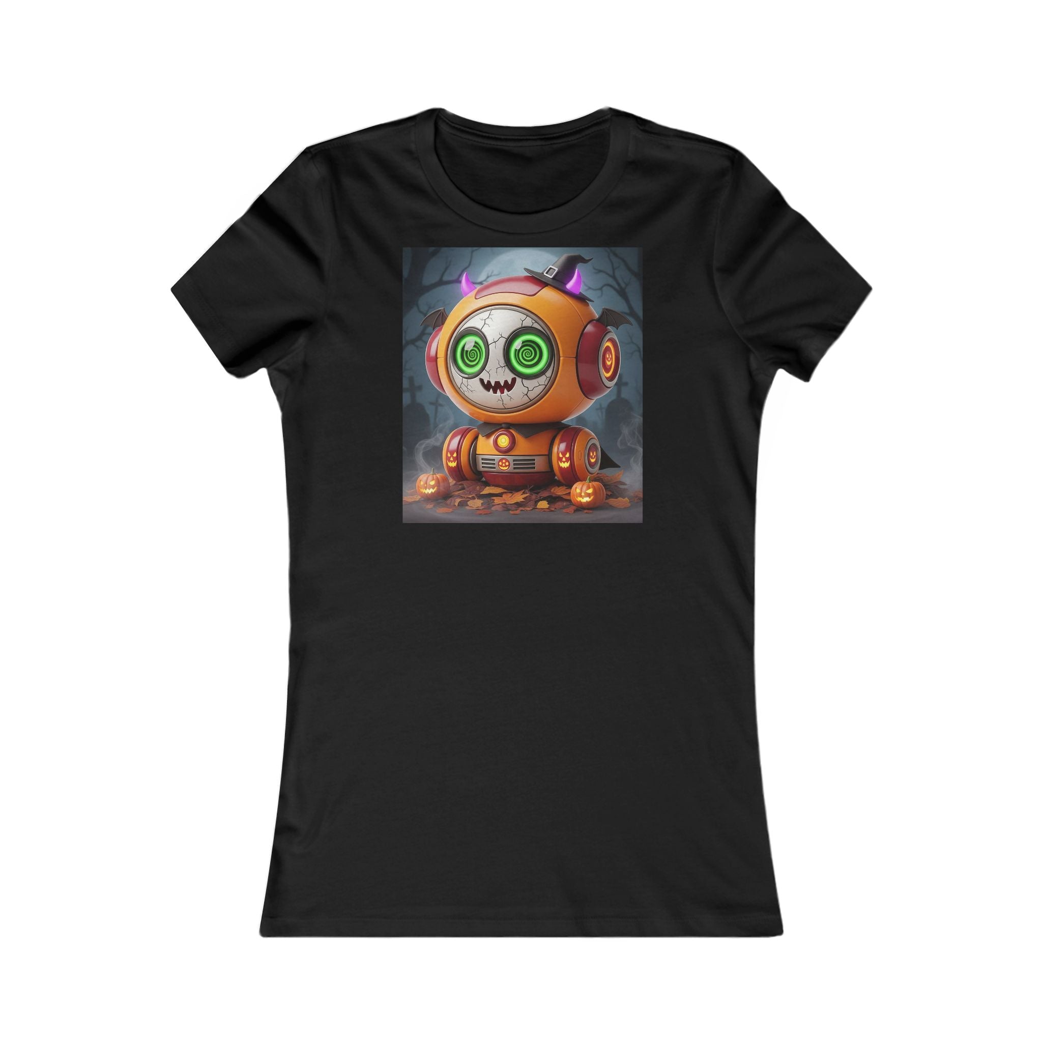 Whimsical Graphic Tee for Fans, Halloween Shirt, Cute Robot T-Shirt, Casual Top, Perfect Gift for Friends
