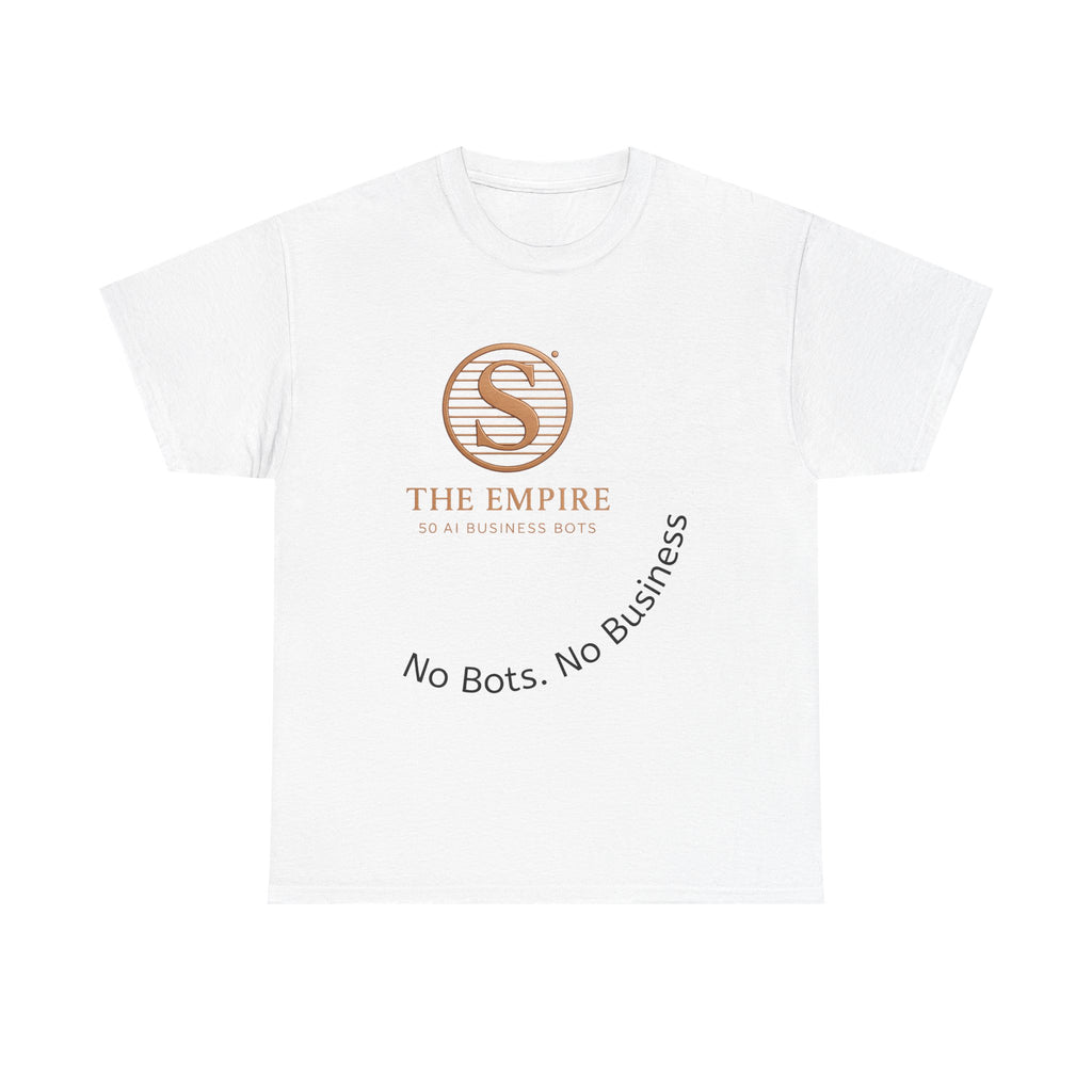 Casual Graphic Tee, No Bots No Business Unisex Cotton T-Shirt, Fun Gift for Tech Lovers, Everyday Wear, Unique Apparel