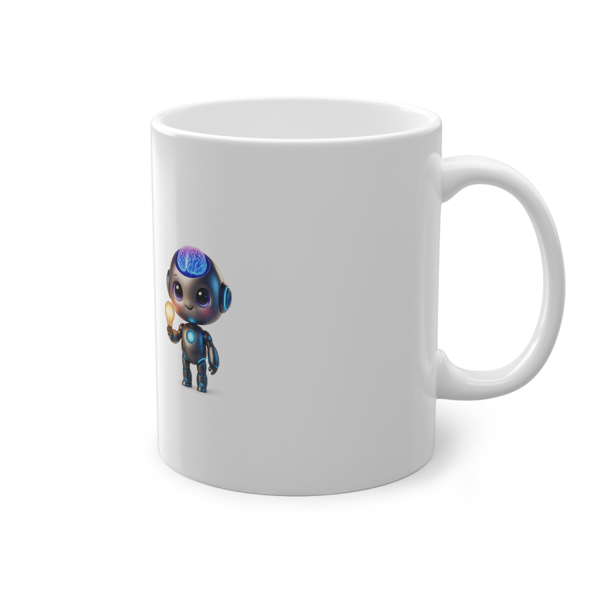 Robot-Themed Standard Mug, 11oz | Fun Gift for Tech Lovers, Coffee Mug, AI Enthusiast Mug, Cute Robot Design, Unique Office Mug
