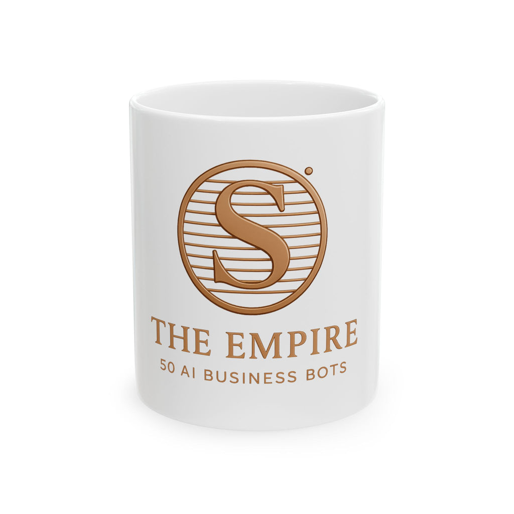 Personalized Ceramic Mug - The Empire, 50 AI Business Bots | Perfect Gift for Entrepreneurs, Office Decor, Coffee Lover's Collection, [...]