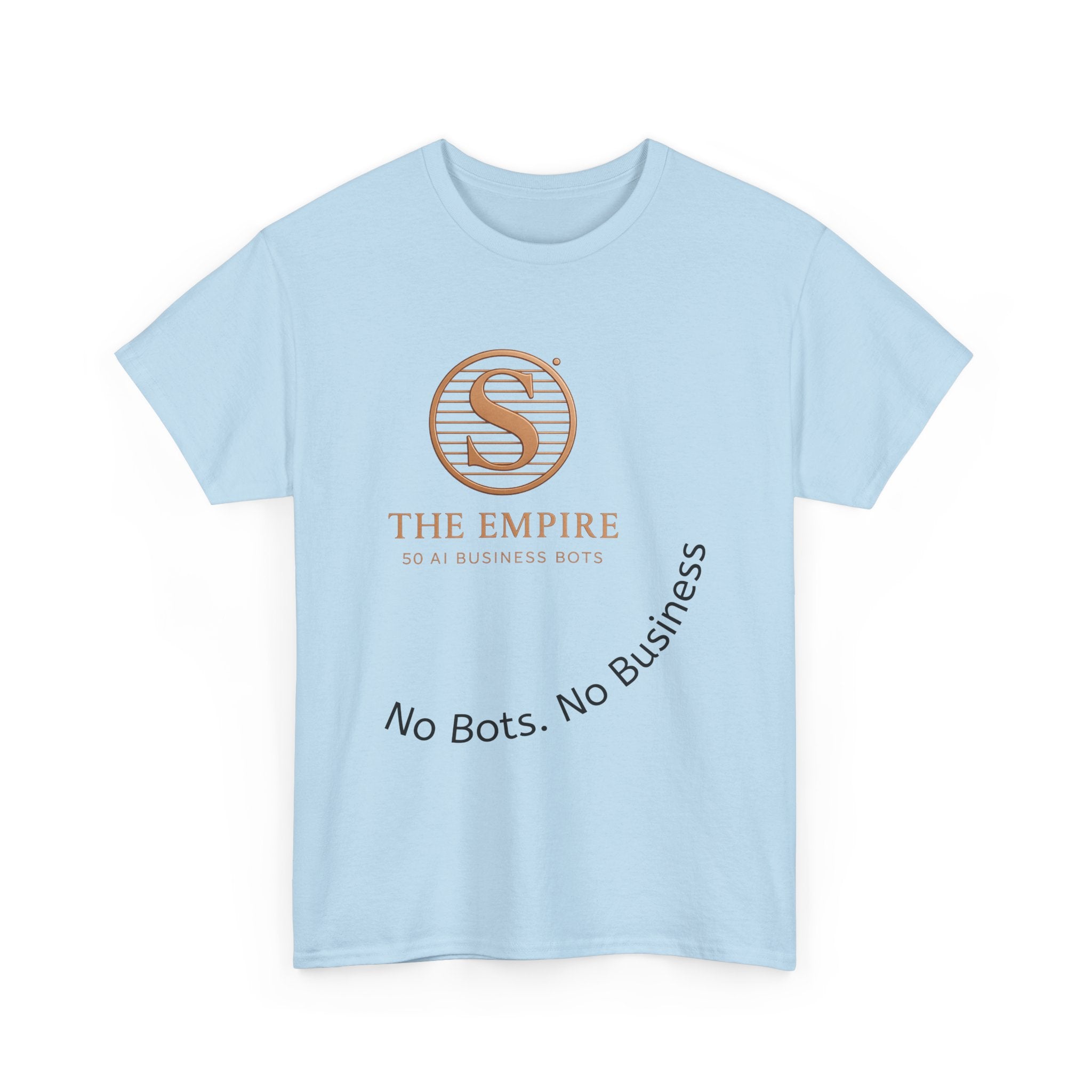 Casual Graphic Tee, No Bots No Business Unisex Cotton T-Shirt, Fun Gift for Tech Lovers, Everyday Wear, Unique Apparel