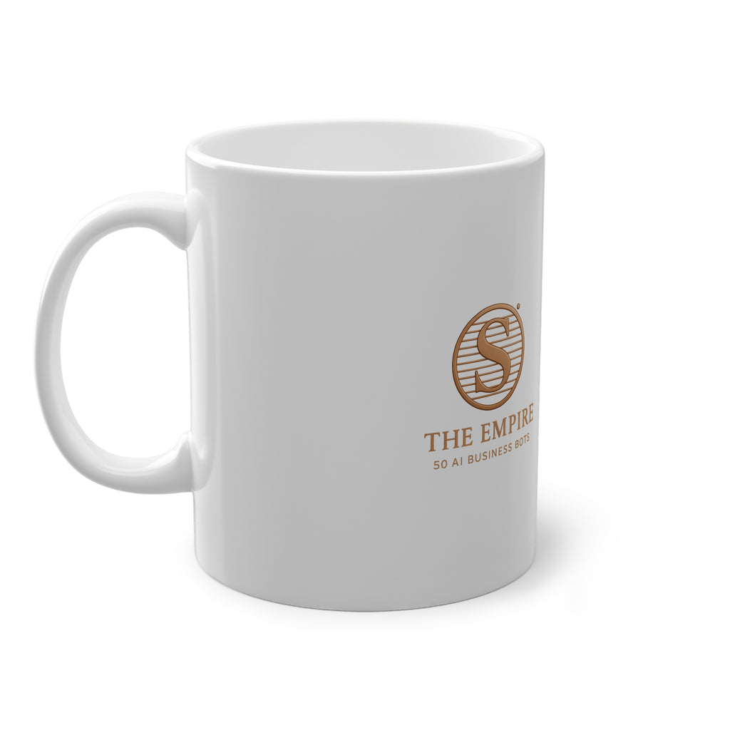 Robot-Themed Standard Mug, 11oz | Fun Gift for Tech Lovers, Coffee Mug, AI Enthusiast Mug, Cute Robot Design, Unique Office Mug