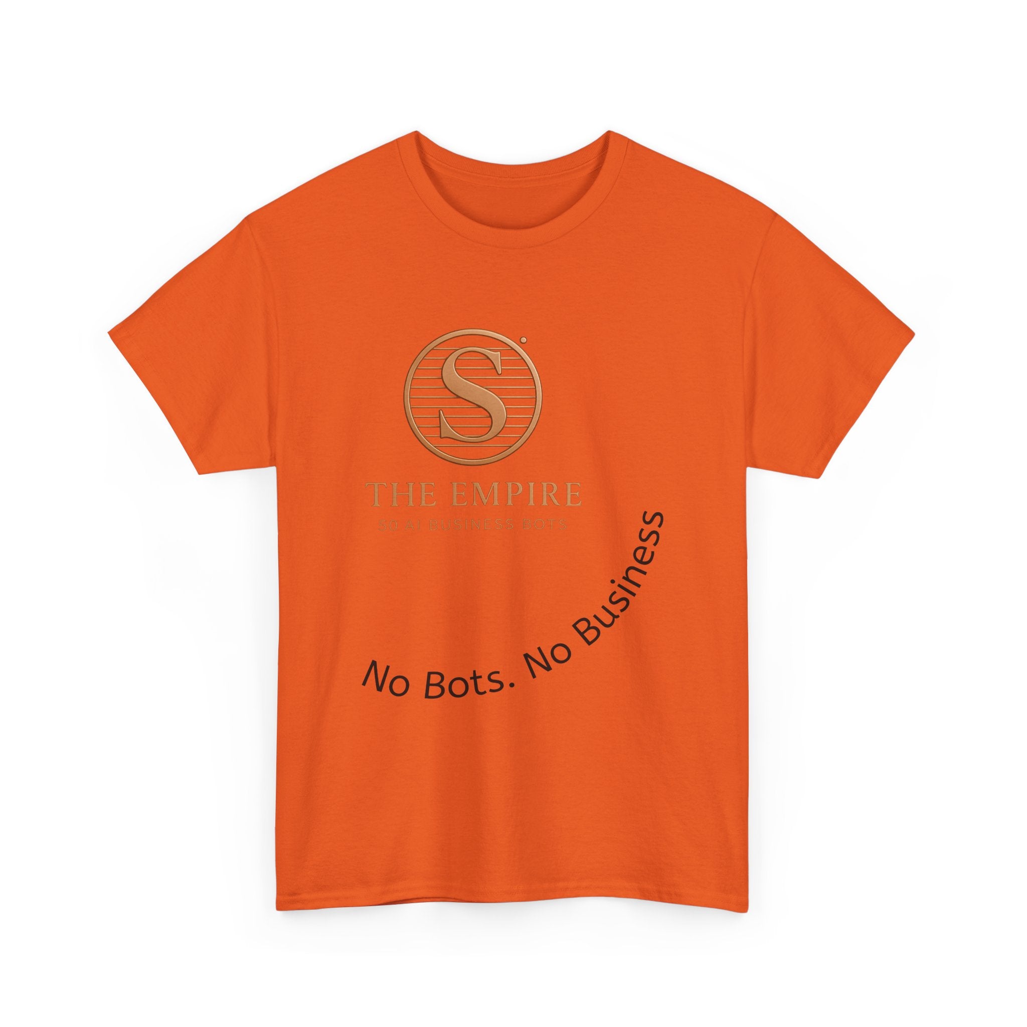 Casual Graphic Tee, No Bots No Business Unisex Cotton T-Shirt, Fun Gift for Tech Lovers, Everyday Wear, Unique Apparel
