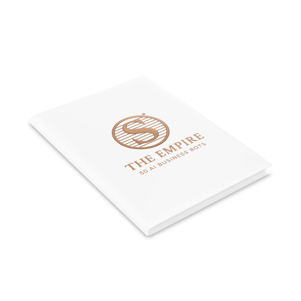 Elegant AI-Themed Hardcover Notebook, Business Journal, Office Supplies, Gift for Entrepreneurs, Writing, Note-Taking, Study Aid
